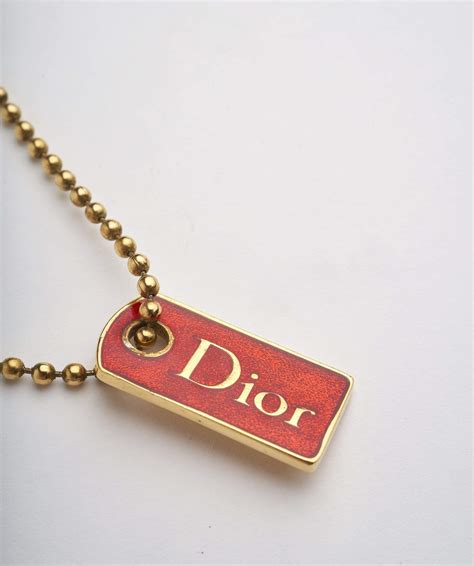 Dior dog necklace